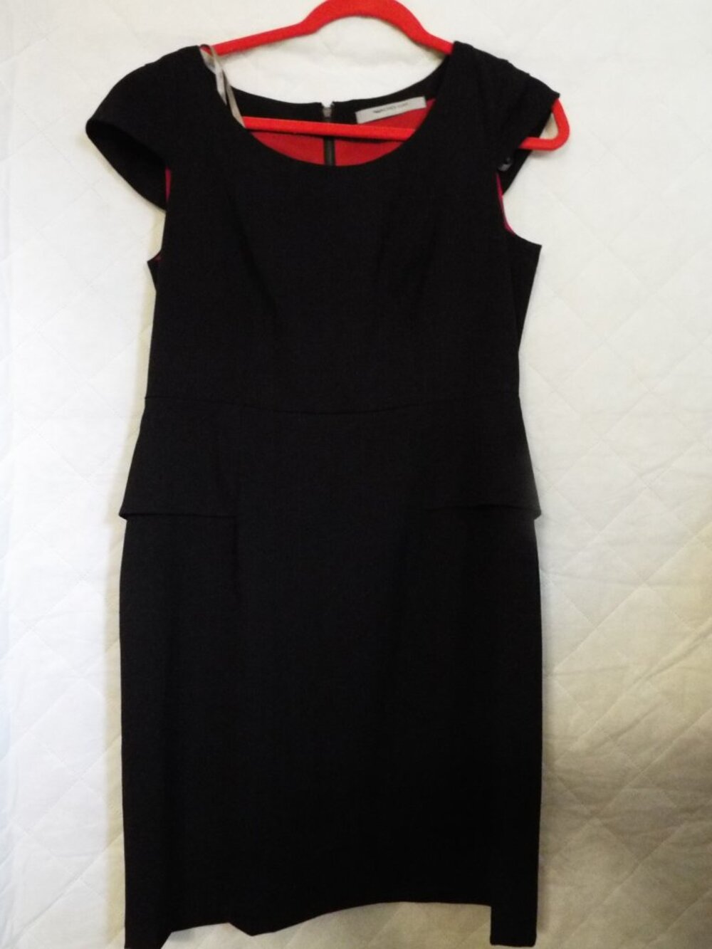 Marc New York by Andrew Marc Black Peplum Dress Size Large
